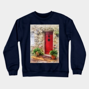 Suburbs - Geraniums by Red Door Crewneck Sweatshirt